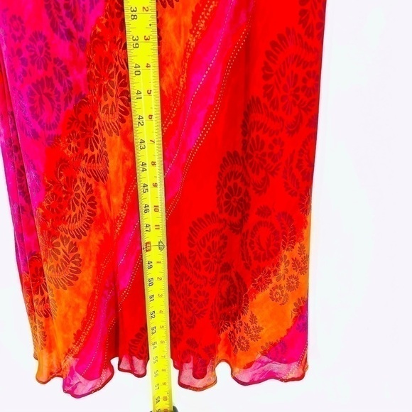 Maggy London Sleeveless Maxi Dress Paisley/Floral size 14 - Picture 8 of 9